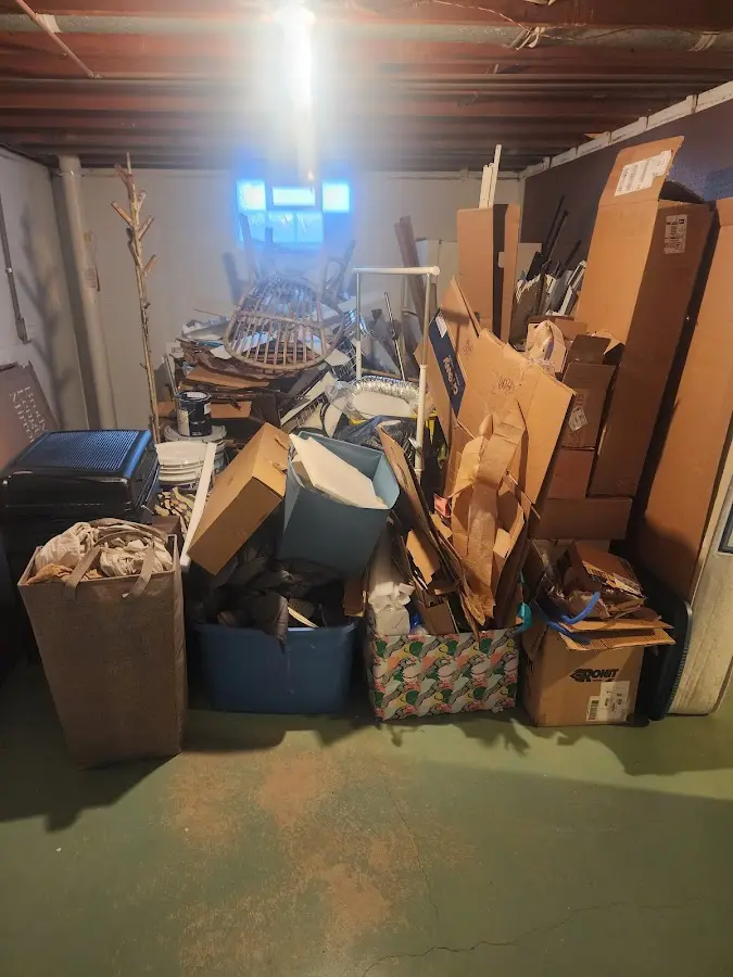 Roll-off dumpster container at job site for 15 Yard Dumpster Rental in Gloucester